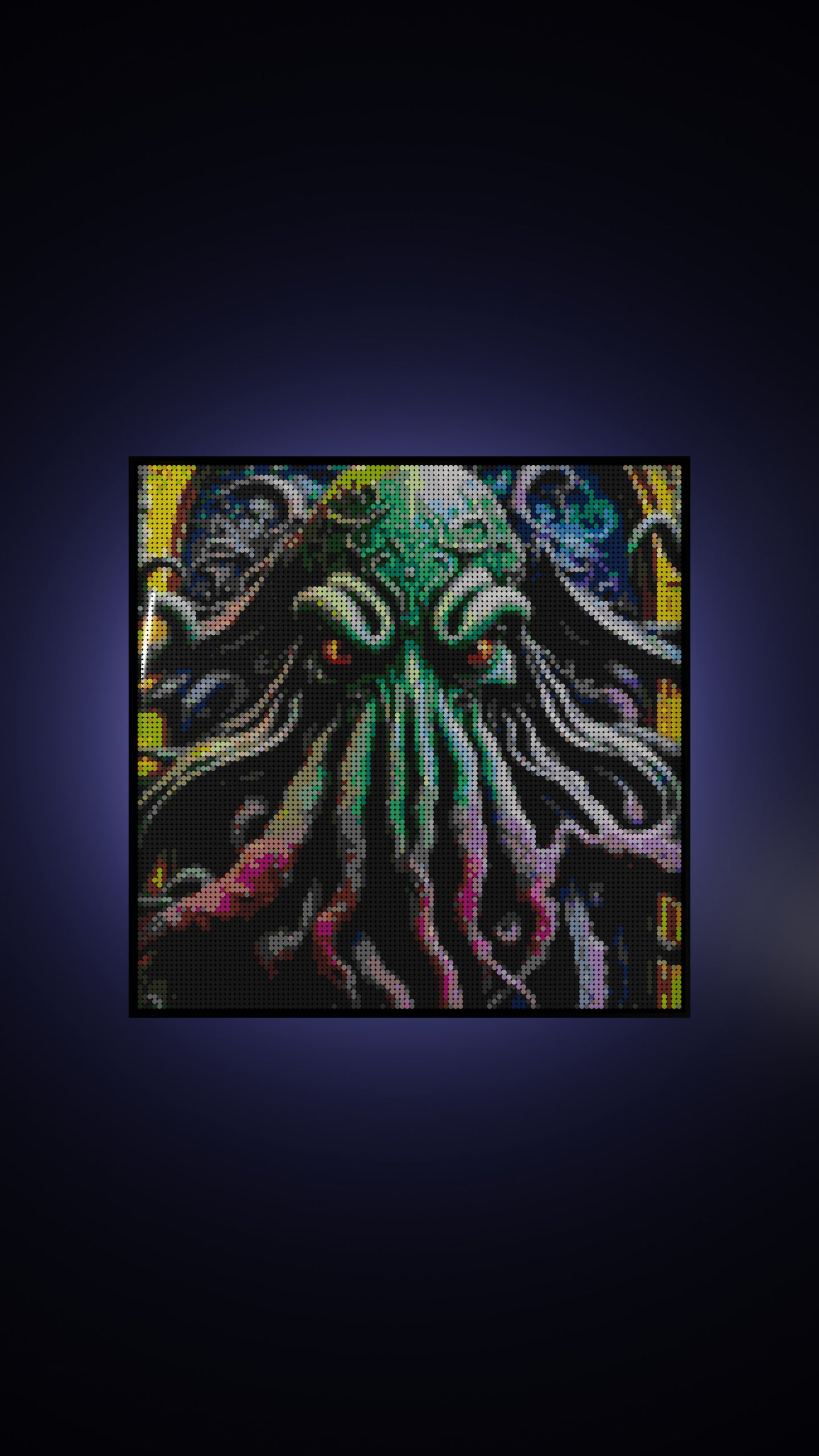 Arrival of Cthulhu LEGO® Style mosaic pixel art design for display